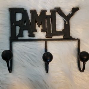 Family Hook Rack Black